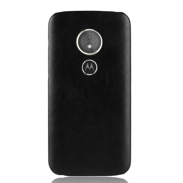 Litchi Texture PU Leather Coated Plastic Mobile Case for Motorola Moto E5 / G6 Play - Black-2