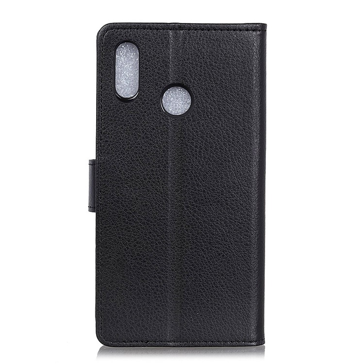 Litchi Skin Wallet Leather Stand Case for Motorola One Power / P30 Note in China - Black-5