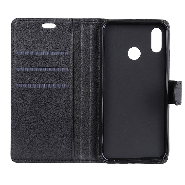 Litchi Skin Wallet Leather Stand Case for Motorola One Power / P30 Note in China - Black-6