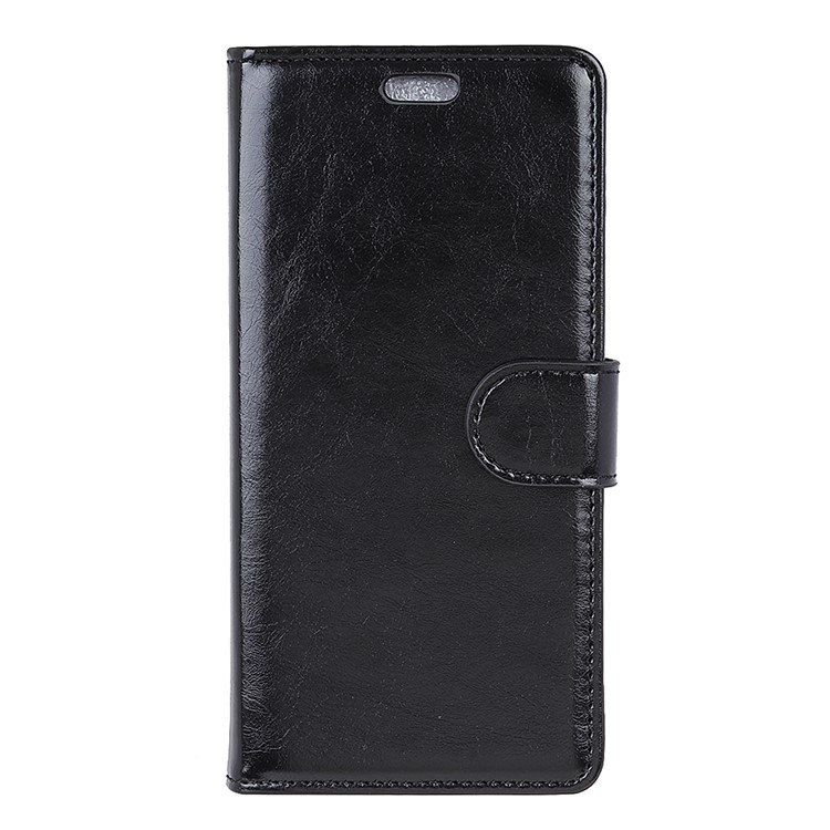 Crazy Horse PU Leather Wallet Case for Motorola One Power / P30 Note - Black-3