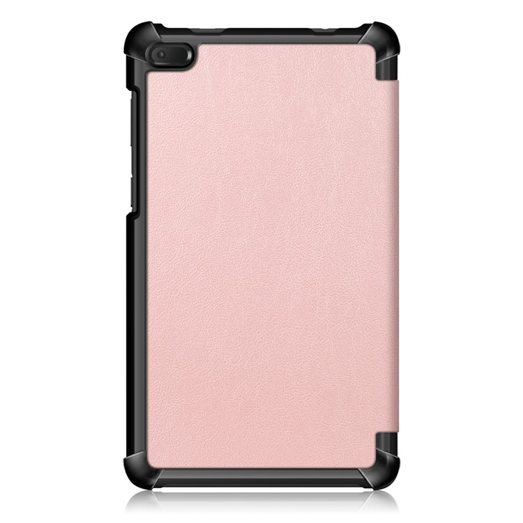 Tri-fold Stand PU Leather Protective Shell for Lenovo Tab E7 TB-7104F - Rose Gold-3