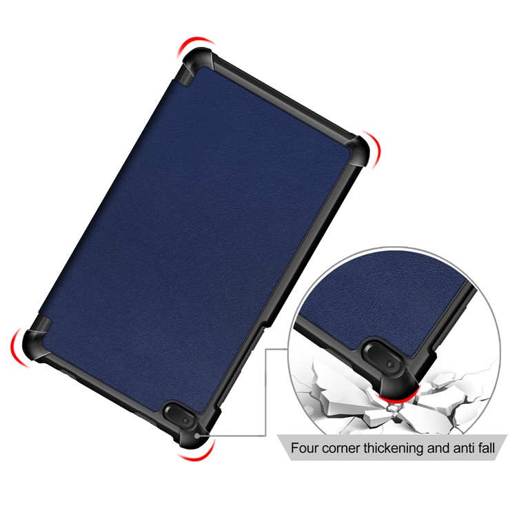 Tri-fold Stand PU Leather Tablet Casing for Lenovo Tab E7 TB-7104F - Dark Blue-5