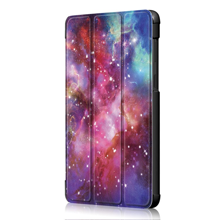 Pattern Printing Tri-fold Stand Leather Casing for Lenovo Tab E7 TB-7104F - Galaxy-4