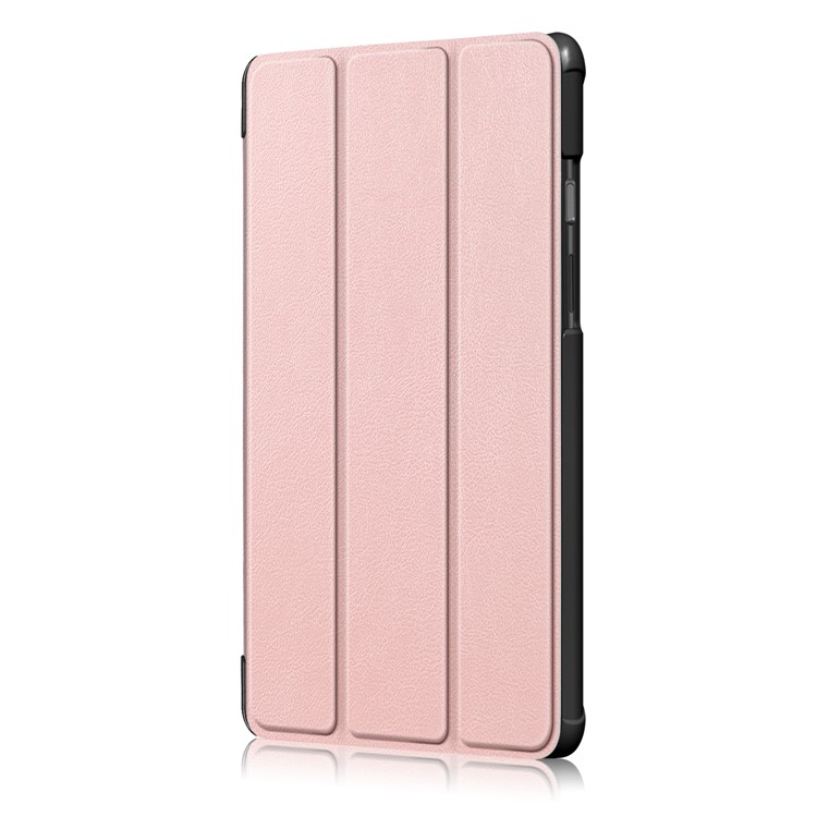 Tri-fold Stand PU Leather Protective Case for Lenovo Tab E8 TB-8304F - Pink-4