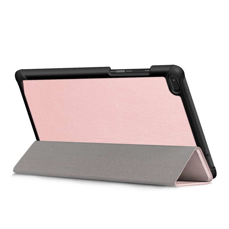 Tri-fold Stand PU Leather Protective Case for Lenovo Tab E8 TB-8304F - Pink-7