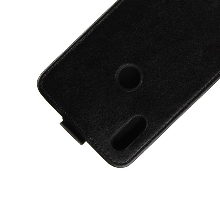 Escudo Vertical Do Couro Da Aleta Do Cavalo Louco Com O Entalhe De Cartão Para O Motorola Um / Jogo De P30 (china) - Preto-3