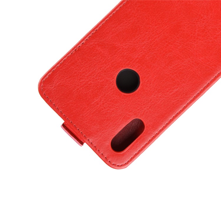 Crazy Horse Vertical Flip Leather Case with Card Holder for Motorola One / P30 Play (China) - Red-3