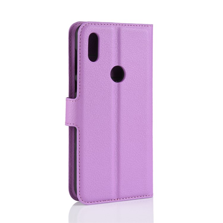 Litchi Texture Wallet Leather Protection Case for Motorola One / P30 Play - Purple-6