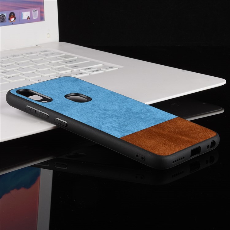 Bi-color Splicing PU Leather Coated Plastic + TPU Combo Casing for Lenovo S5 Pro - Blue-2