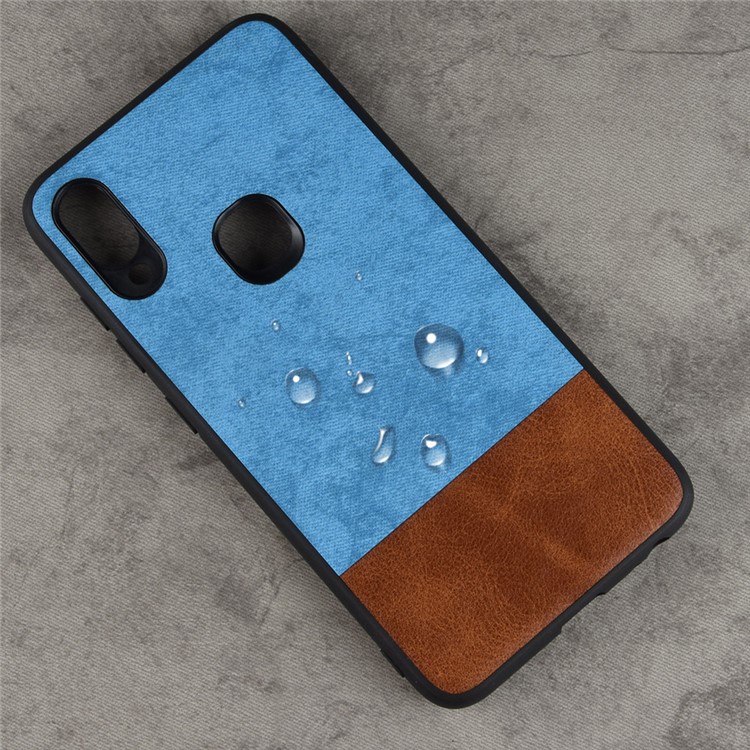 Bi-color Splicing PU Leather Coated Plastic + TPU Combo Casing for Lenovo S5 Pro - Blue-3
