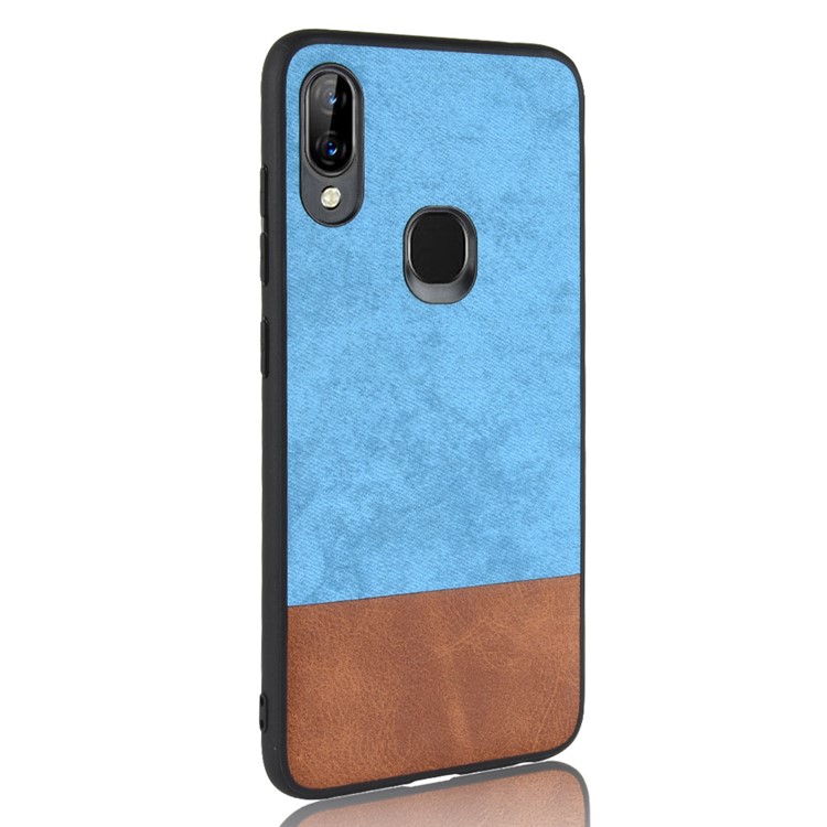 Bi-color Splicing PU Leather Coated Plastic + TPU Combo Casing for Lenovo S5 Pro - Blue-5