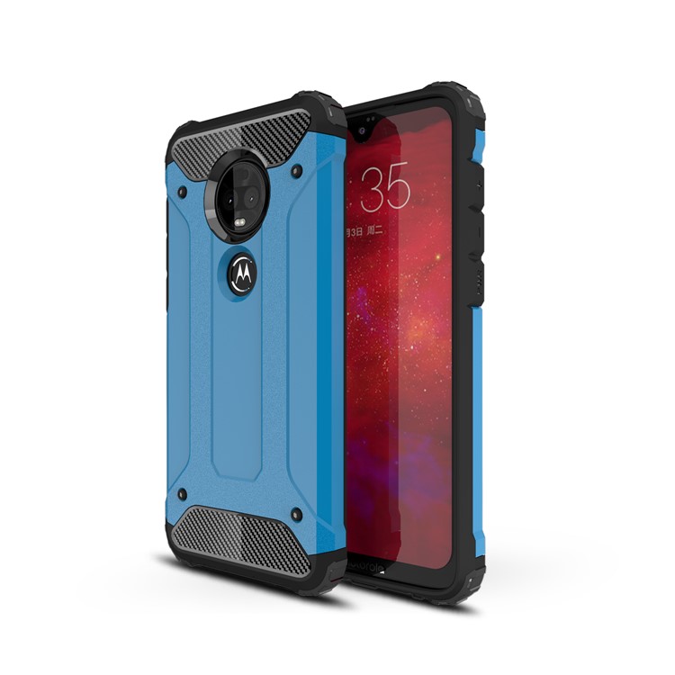Armor Guard Plastic + TPU Hybrid Case Phone Cover for Motorola Moto G7 / G7 Plus - Baby Blue-1