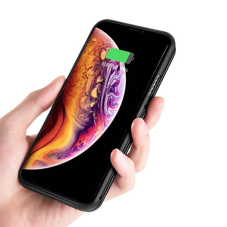 ROCK P53 for iPhone XS 5W 5000mAh Wireless Charger Battery Pack Magnetic Charging Cover 2 in 1 - Black-3