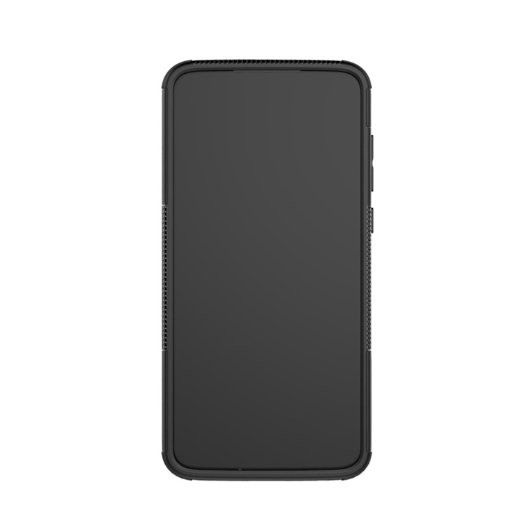 Anti-slip PC + TPU Hybrid Case with Kickstand for Motorola Moto G7 / G7 Plus - Black-3