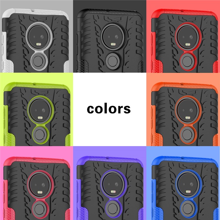 Anti-slip PC + TPU Hybrid Case with Kickstand for Motorola Moto G7 / G7 Plus - Black-9