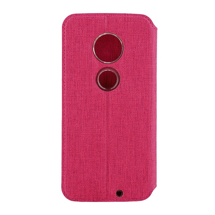 VILI DMX Cross Texture Card Holder Leather Stand Casing for Motorola Moto G7 / Moto G7 Plus - Rose-3
