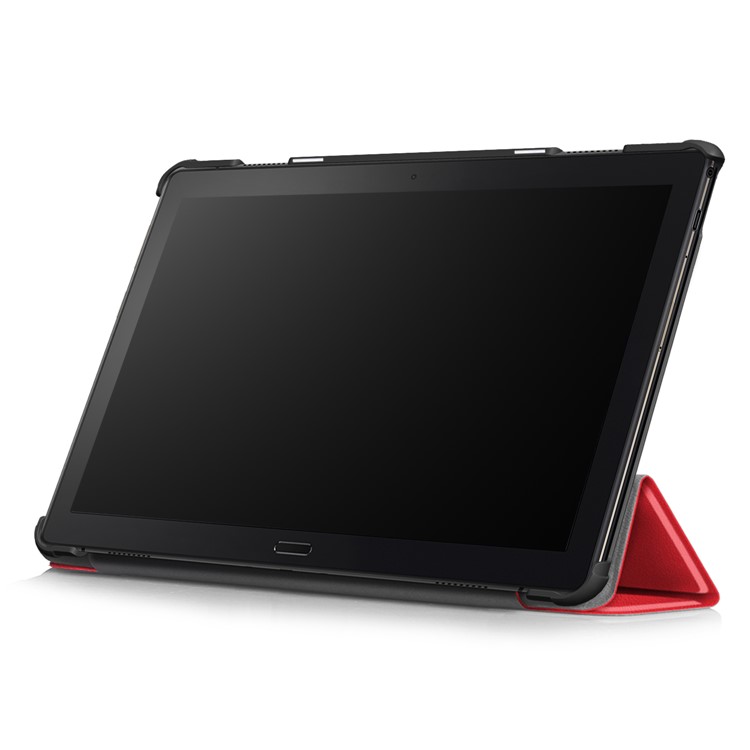 PU Leather Tri-fold Stand Smart Tablet Protection Case for Lenovo Tab P10 TB-X705F - Red-6