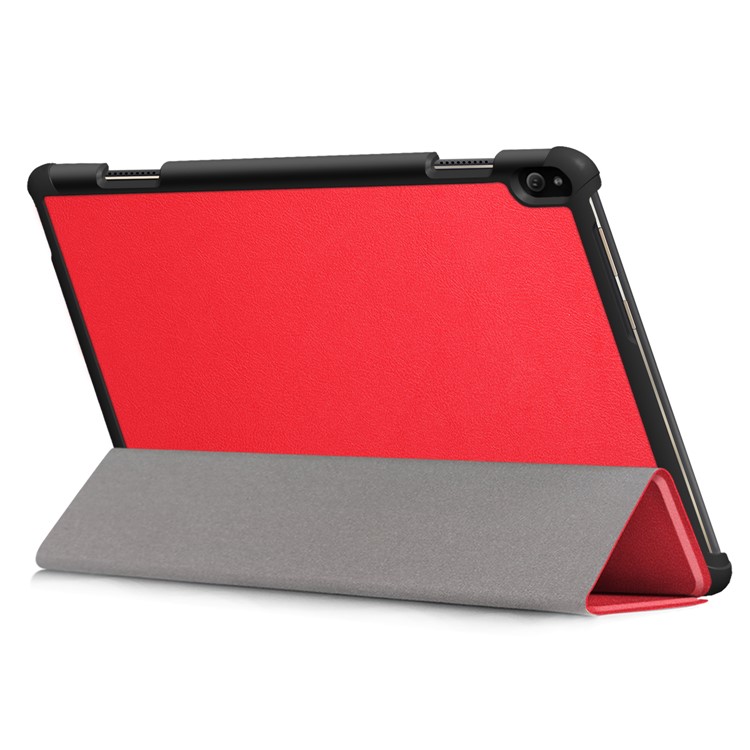 PU Leather Tri-fold Stand Smart Tablet Protection Case for Lenovo Tab P10 TB-X705F - Red-7