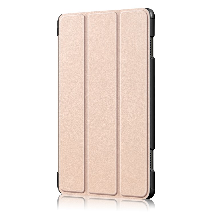 PU Leather Smart Shell with Tri-fold Stand for Lenovo Tab P10 TB-X705F - Gold-4
