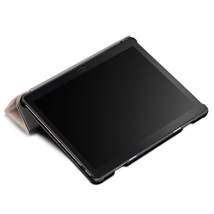 PU Leather Smart Shell with Tri-fold Stand for Lenovo Tab P10 TB-X705F - Gold-8