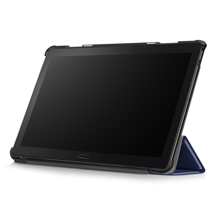 Tri-fold Stand PU Leather Smart Tablet Cover for Lenovo Tab P10 TB-X705F - Dark Blue-6