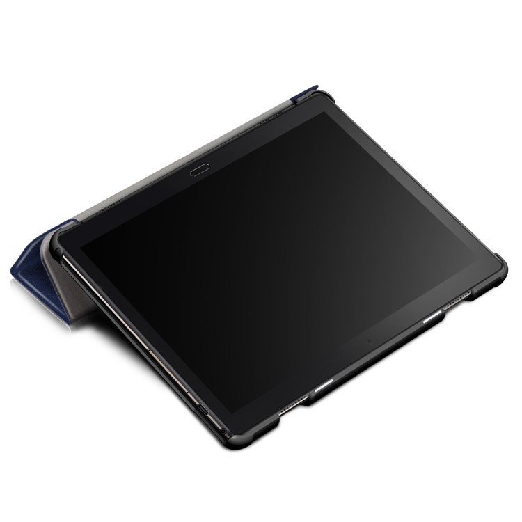 Tri-fold Stand PU Leather Smart Tablet Cover for Lenovo Tab P10 TB-X705F - Dark Blue-8