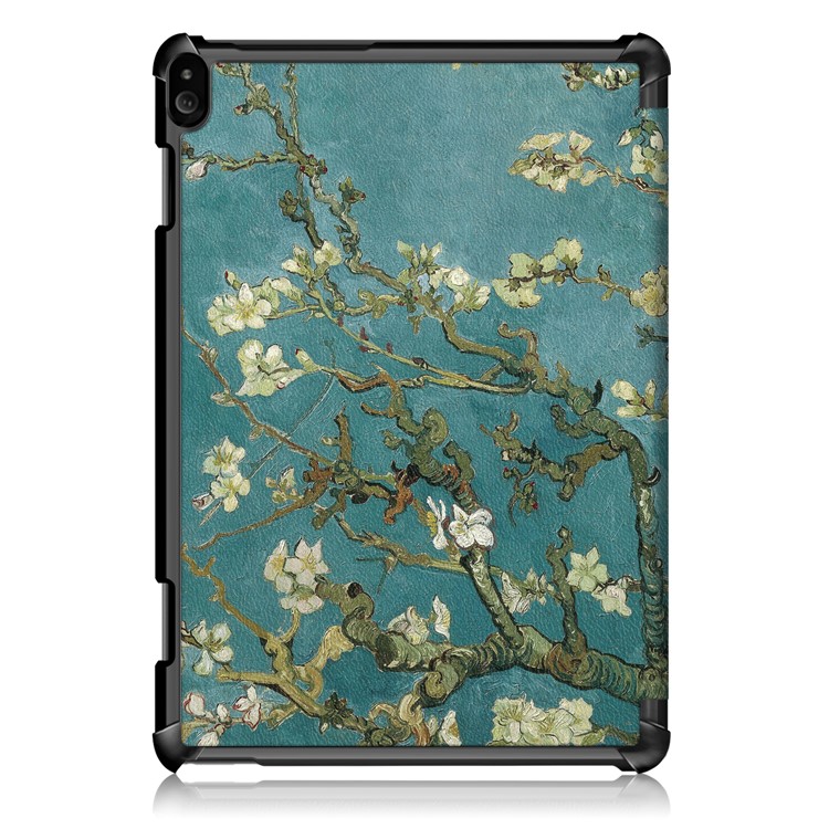 Pattern Printing Tri-fold Stand Smart Leather Flip Cover for Lenovo Tab P10 TB-X705F - Wintersweet-3