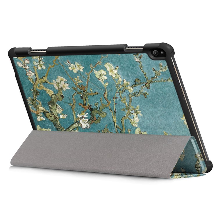 Pattern Printing Tri-fold Stand Smart Leather Flip Cover for Lenovo Tab P10 TB-X705F - Wintersweet-7