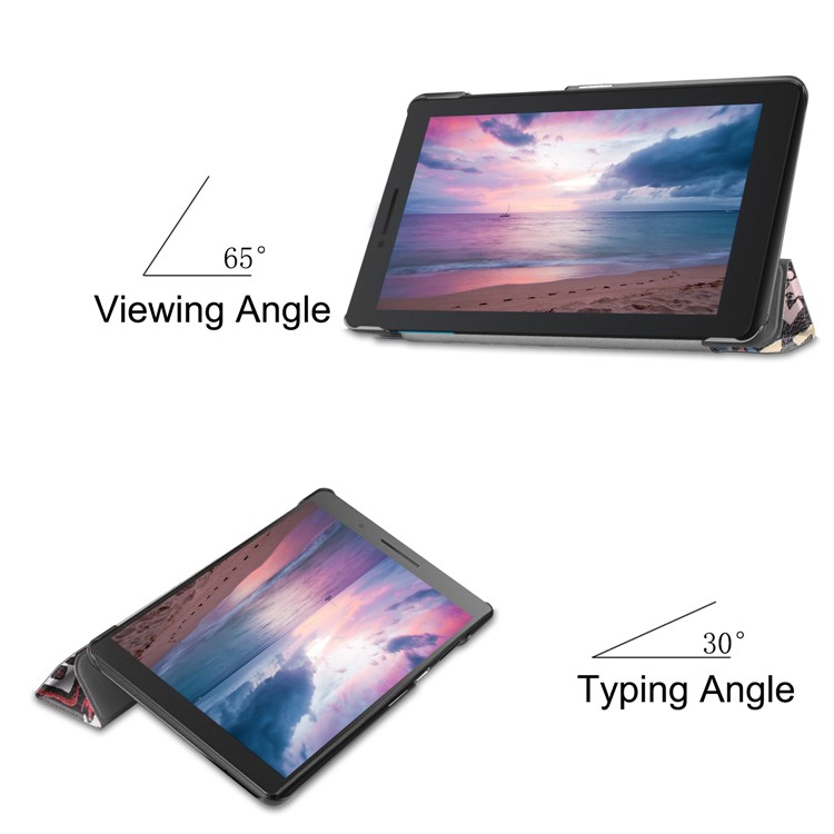Pattern Printing Tri-fold Stand Leather Cover for Lenovo Tab E8 TB-8304F - Do Not Touch Me-10