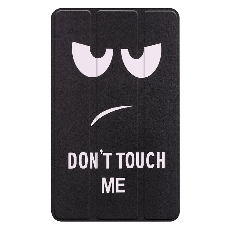 Pattern Printing Tri-fold Stand Leather Cover for Lenovo Tab E8 TB-8304F - Do Not Touch Me-2