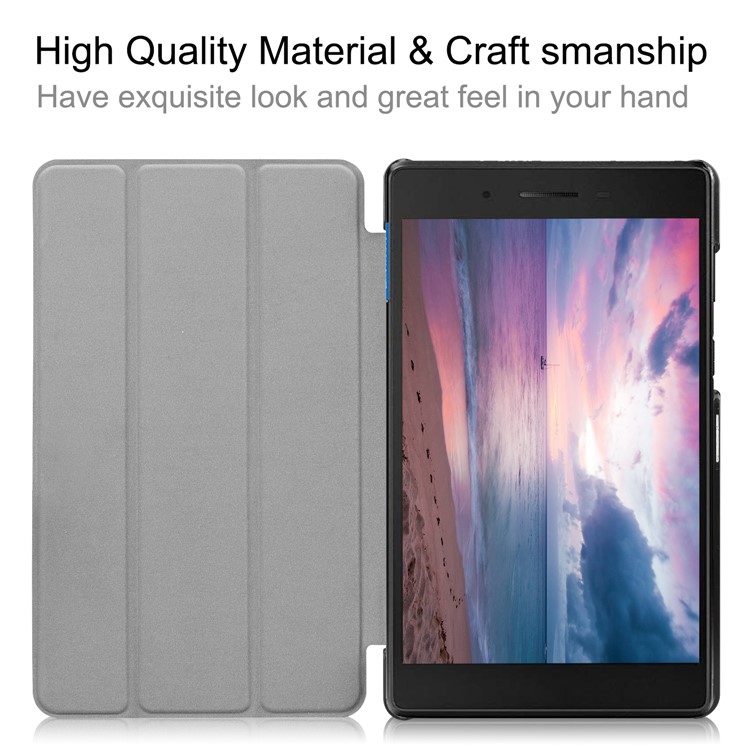 Pattern Printing Tri-fold Stand Leather Cover for Lenovo Tab E8 TB-8304F - Do Not Touch Me-9