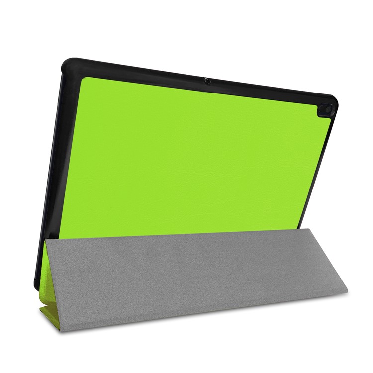 Leather Case with Tri-fold Stand for Lenovo Tab E10 - Green-7