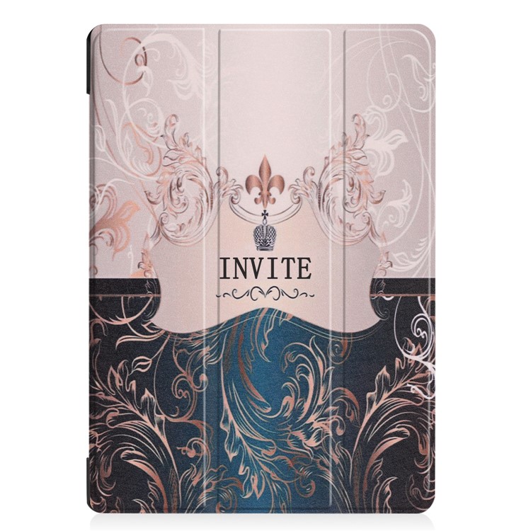 Pattern Printing Tri-fold Stand Leather Cover for Lenovo Tab E10 - English Characters-2