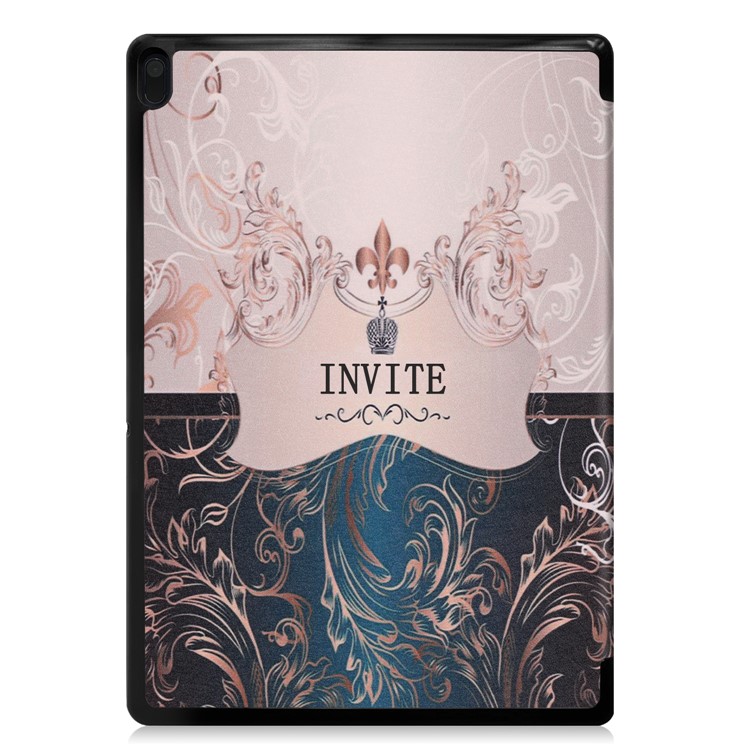 Pattern Printing Tri-fold Stand Leather Cover for Lenovo Tab E10 - English Characters-3