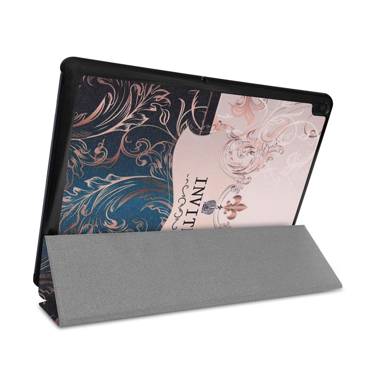 Pattern Printing Tri-fold Stand Leather Cover for Lenovo Tab E10 - English Characters-7