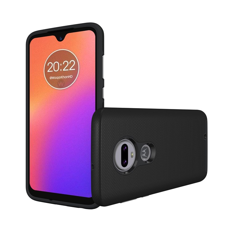Anti-skid PC + TPU Hybrid Armor Case for Motorola Moto G7 - Black-5