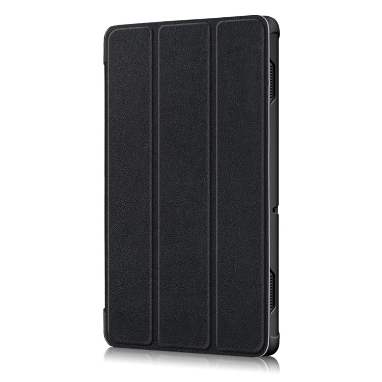 Tri-fold Stand Leather Shockproof Cover for Lenovo Tab E10 TB-X104F - Black-4