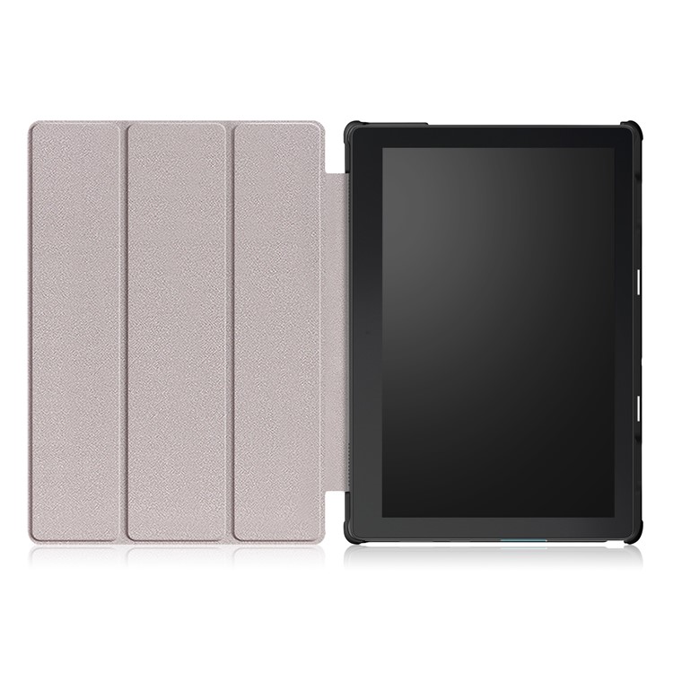 Tri-fold Stand Leather Shockproof Cover for Lenovo Tab E10 TB-X104F - Black-5