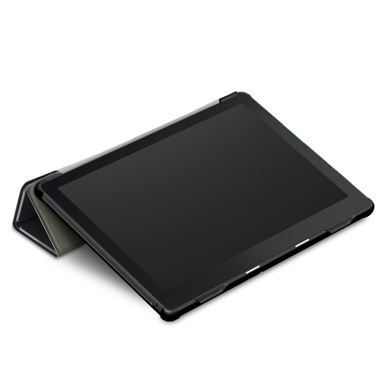 Tri-fold Stand Leather Shockproof Cover for Lenovo Tab E10 TB-X104F - Black-8