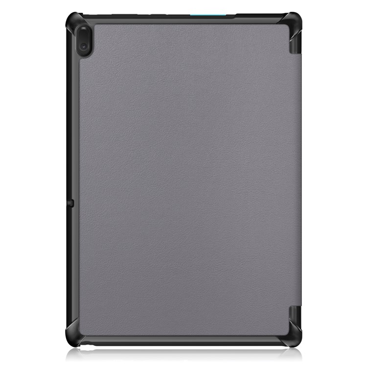 Tri-fold Stand Leather Shockproof Case for Lenovo Tab E10 TB-X104F - Grey-3