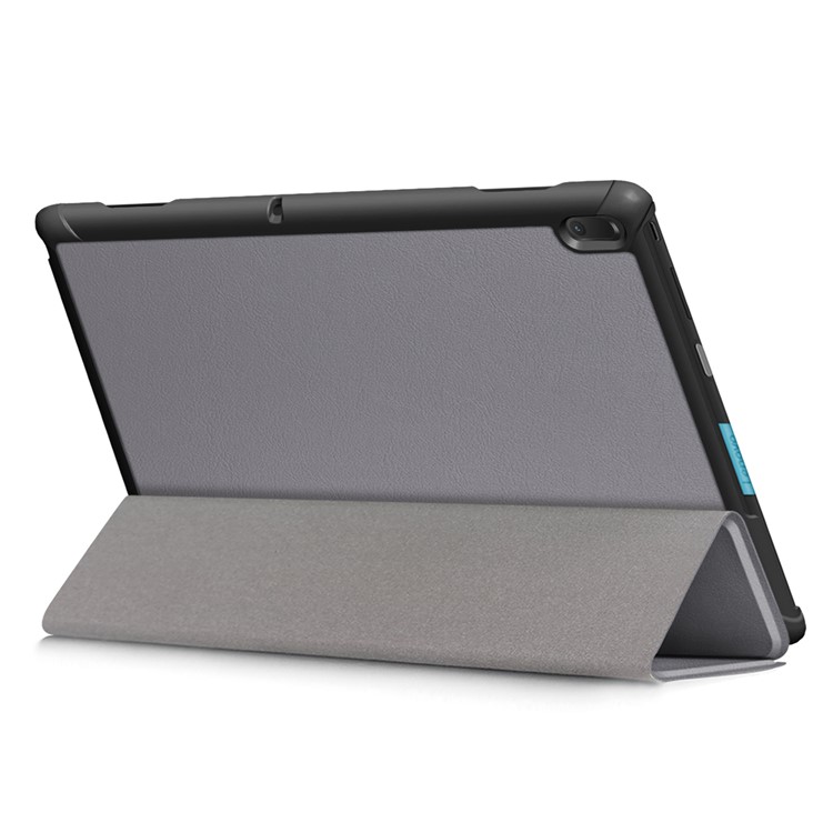 Tri-fold Stand Leather Shockproof Case for Lenovo Tab E10 TB-X104F - Grey-6