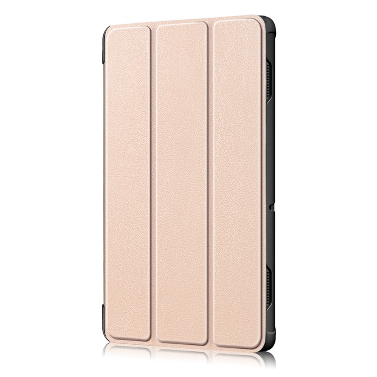 Tri-fold Stand Leather Protective Case for Lenovo Tab E10 TB-X104F - Gold-4