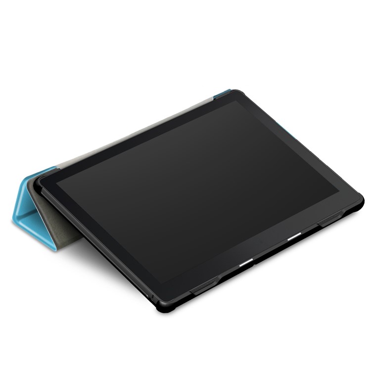Tri-fold Stand Leather Tablet Cover for Lenovo Tab E10 TB-X104F - Baby Blue-7