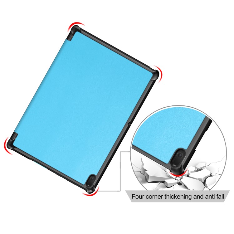 Tri-fold Stand Leather Tablet Cover for Lenovo Tab E10 TB-X104F - Baby Blue-8
