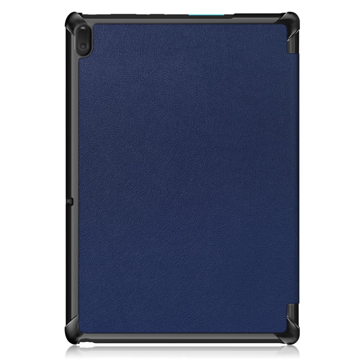 Tri-fold Stand Leather Flip Tablet Casing for Lenovo Tab E10 TB-X104F - Dark Blue-3