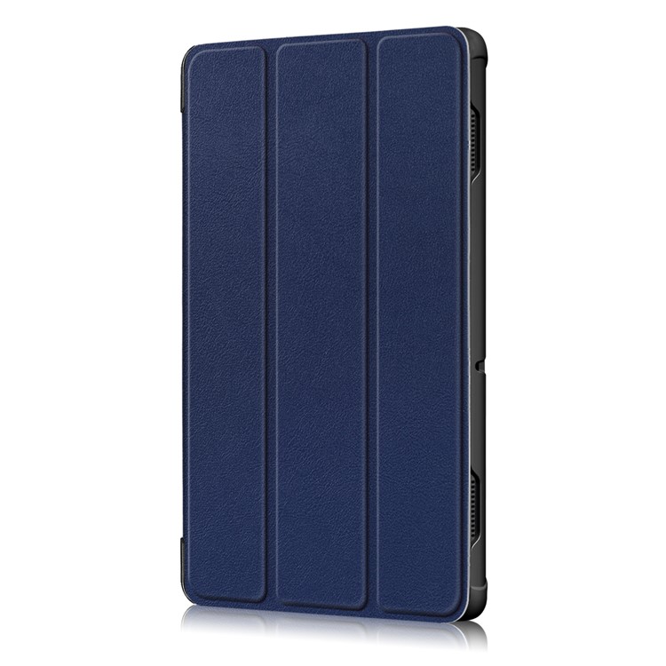 Tri-fold Stand Leather Flip Tablet Casing for Lenovo Tab E10 TB-X104F - Dark Blue-4