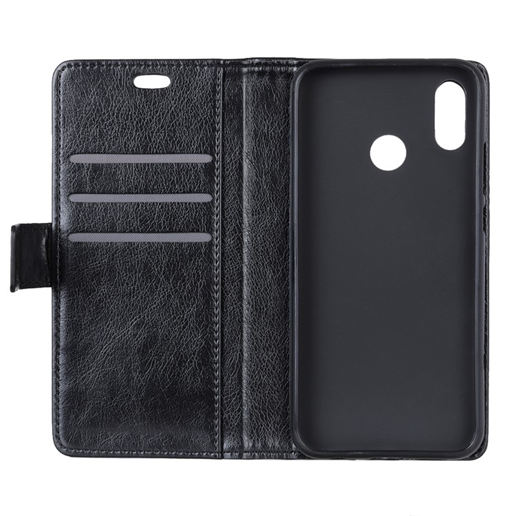 Nappa Texture Wallet Stand Leather Case for Motorola P40 - Black-5