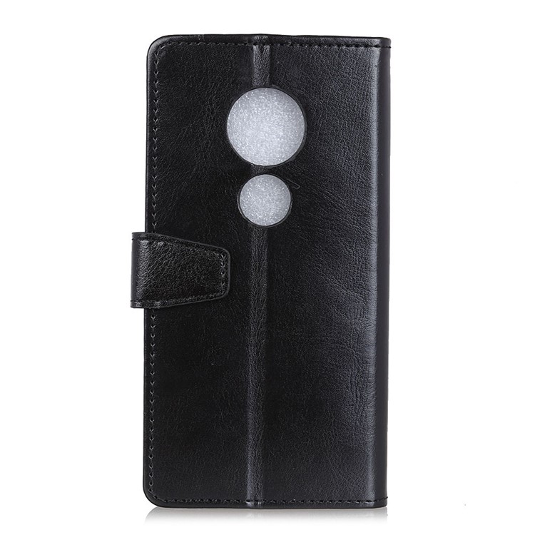 Crazy Horse Leather Wallet Case for Motorola Moto G7 Play - Black-3