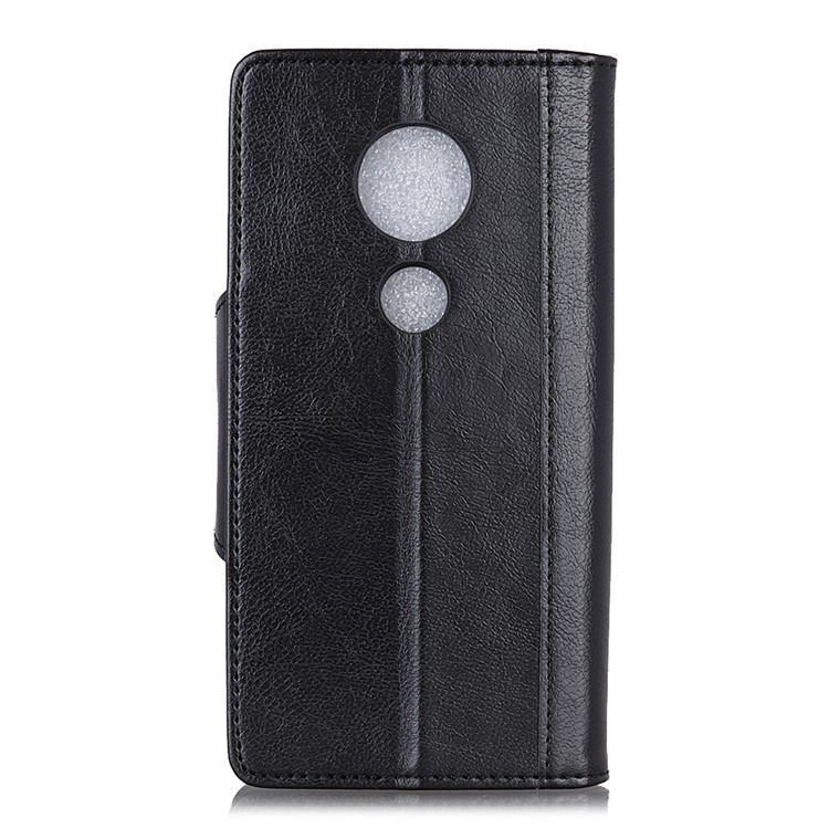 Textured PU Leather Wallet Case for Motorola Moto G7 Play - Black-4