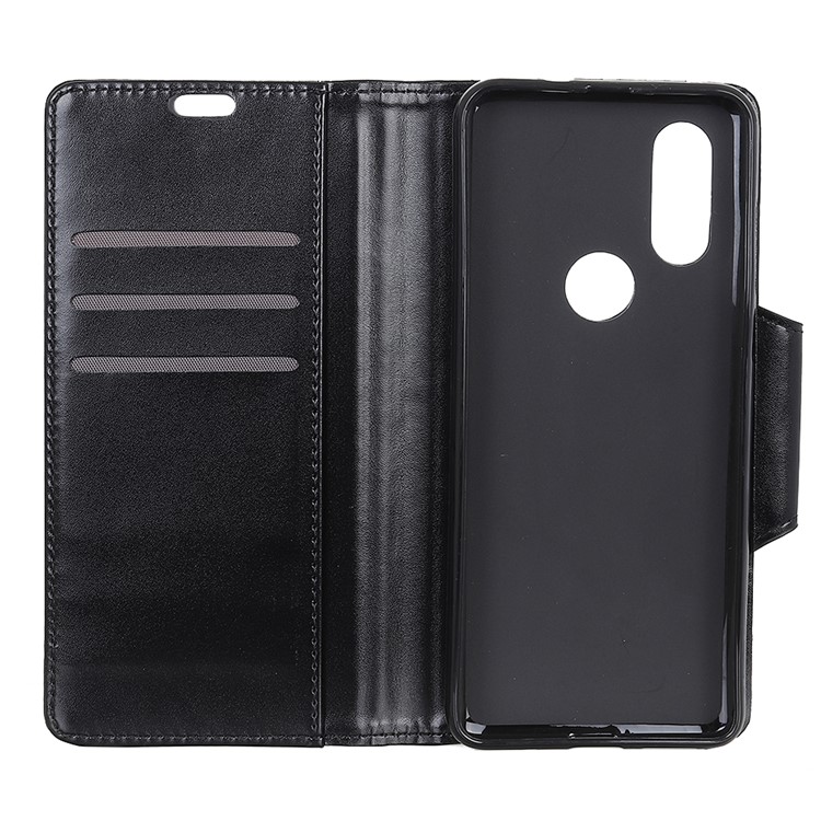 All Round Protection Stand Wallet PU Leather Case for Motorola P40 - Black-7